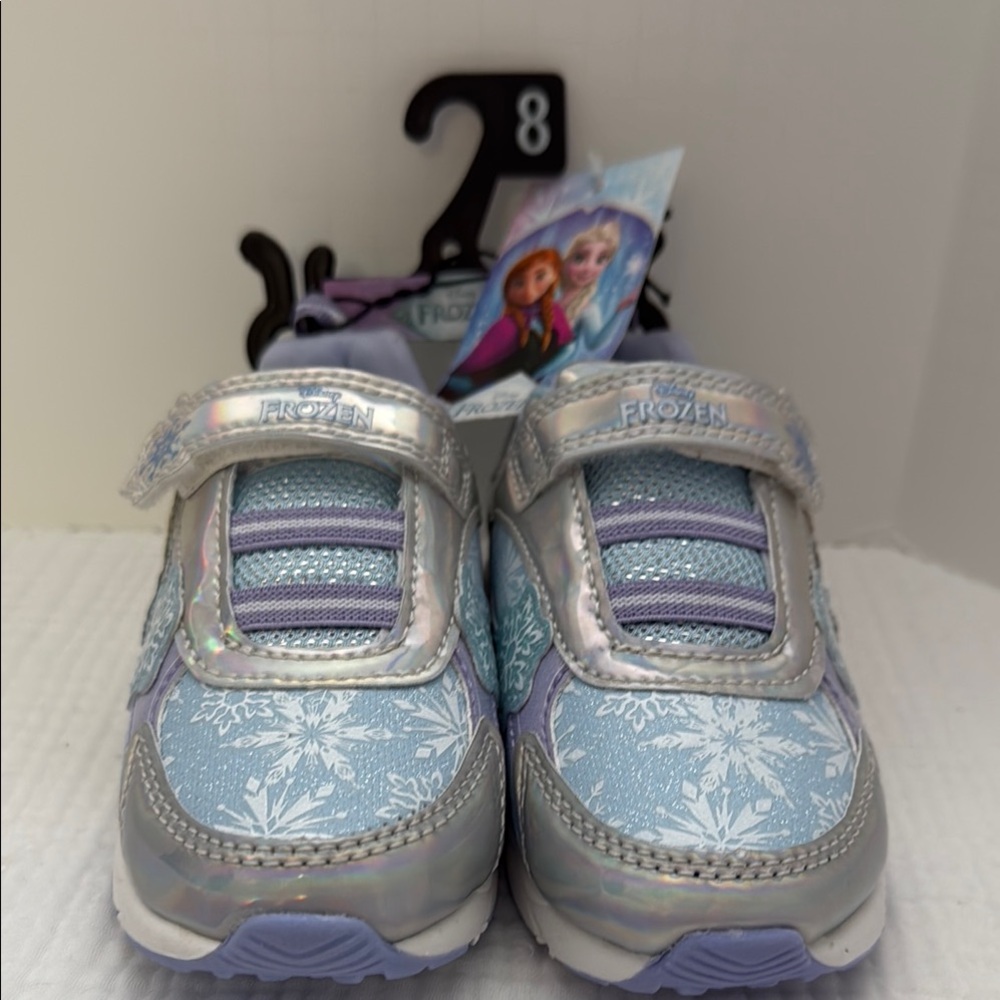 Disney Frozen Silver and Blue Glitter Sneakers